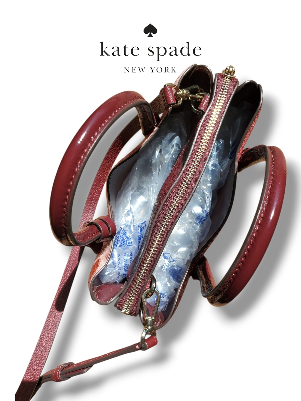 kate spade New York Margaux Pink and Burgundy Leopard Haircalf Mini Satchel - Picture 9 of 17